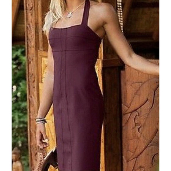 Athleta Dresses & Skirts - Athleta Sizzle Halter Dress Burgundy Halter Dress